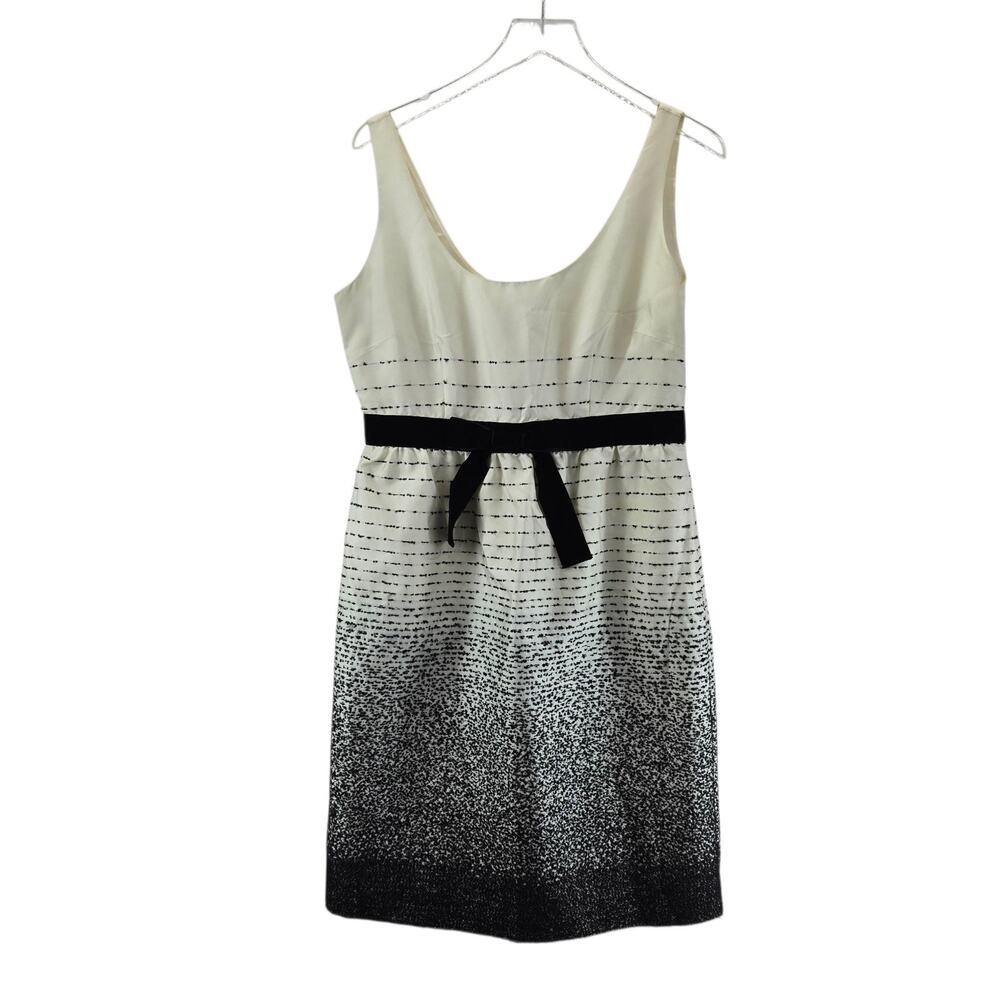Kate Spade Dress Womens 10 Be Dazzled Cream Black Ombre Embroidered Sleeveless‎ - Picture 3 of 12
